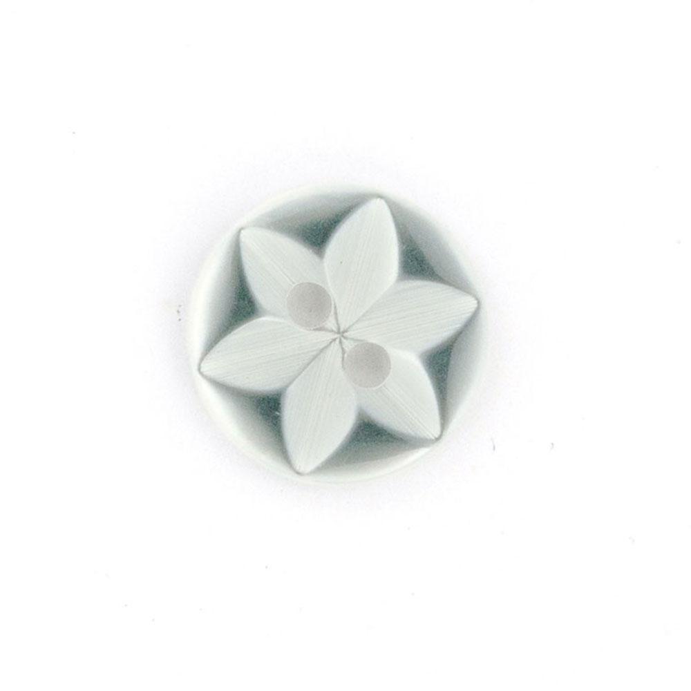 Bot&amp;oacute;n Pl&amp;aacute;stico Redondo Estrella Blanco