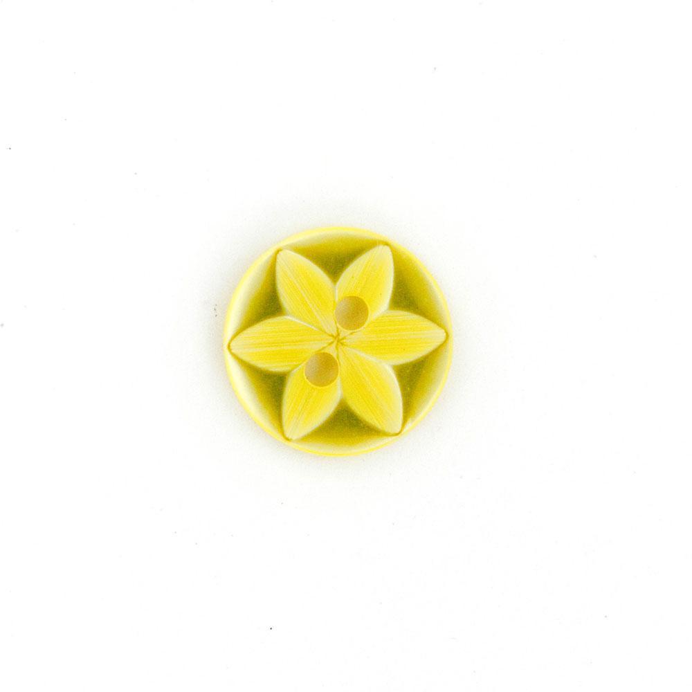Bot&amp;oacute;n Pl&amp;aacute;stico Redondo Estrella Amarillo
