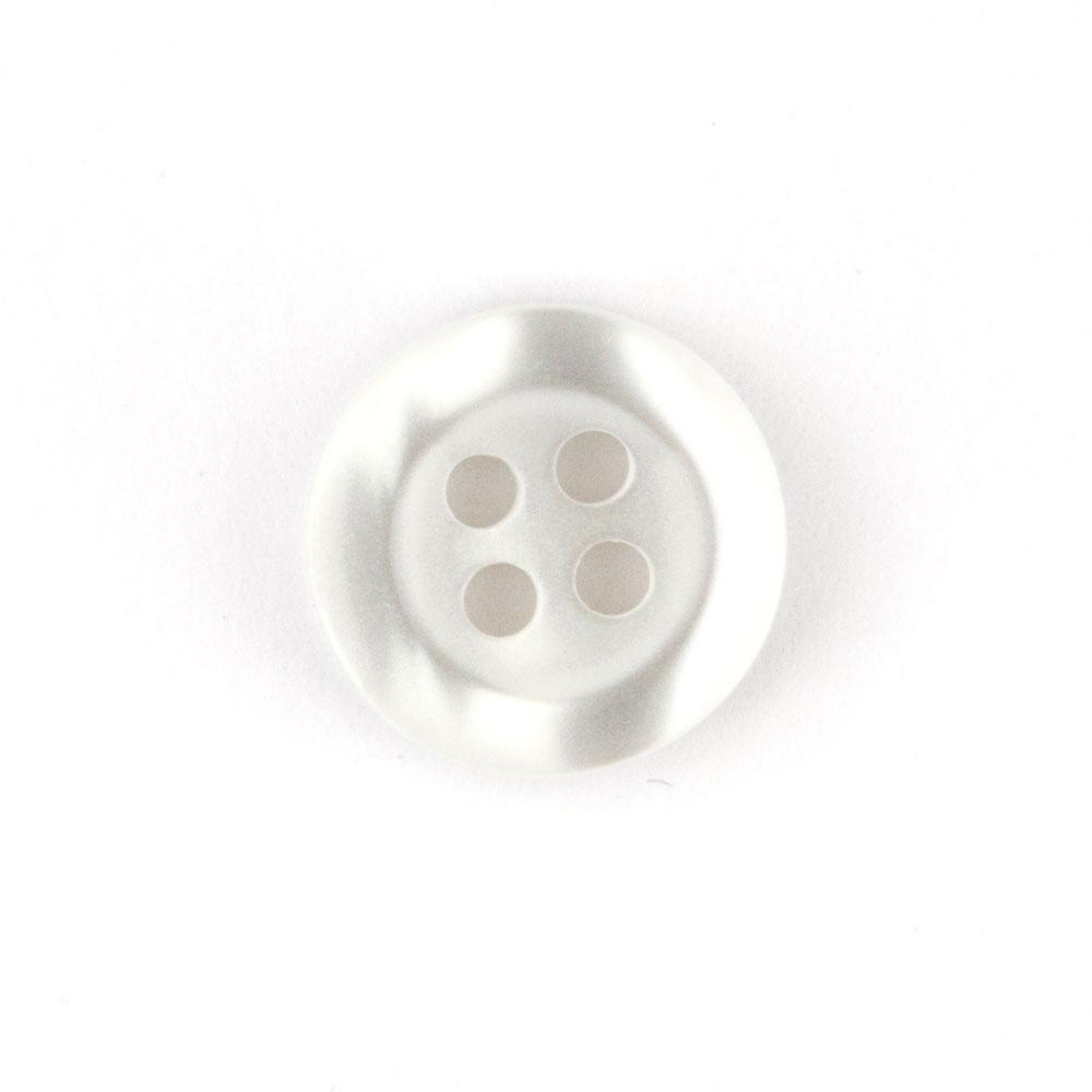 Bot&oacute;n Pl&aacute;stico Blanco Brillante