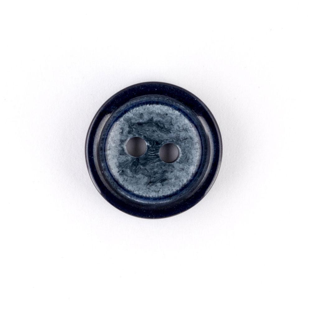Bot&oacute;n Pl&aacute;stico Borde Doble Azul Marino