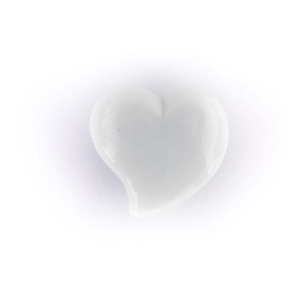 Bot&amp;oacute;n Pl&amp;aacute;stico Coraz&amp;oacute;n Blanco
