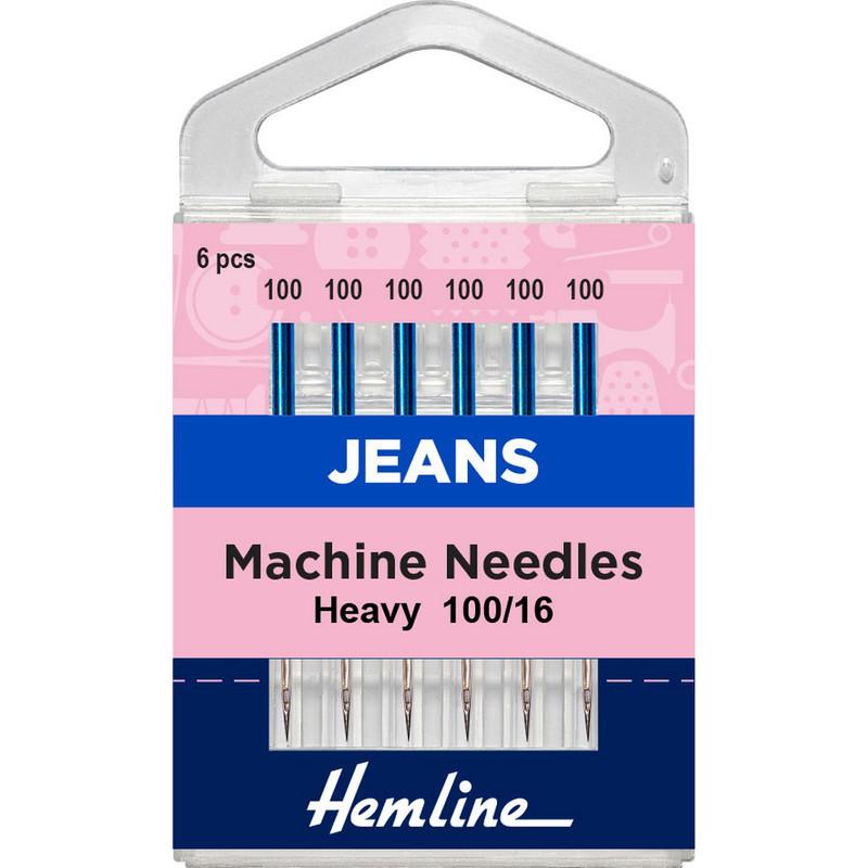 Aguja jeans para m&aacute;quina #100/16 Hemline