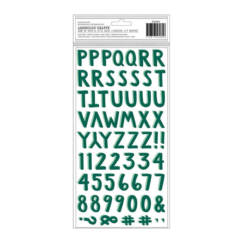 Sticker letras verde Willow 133 un