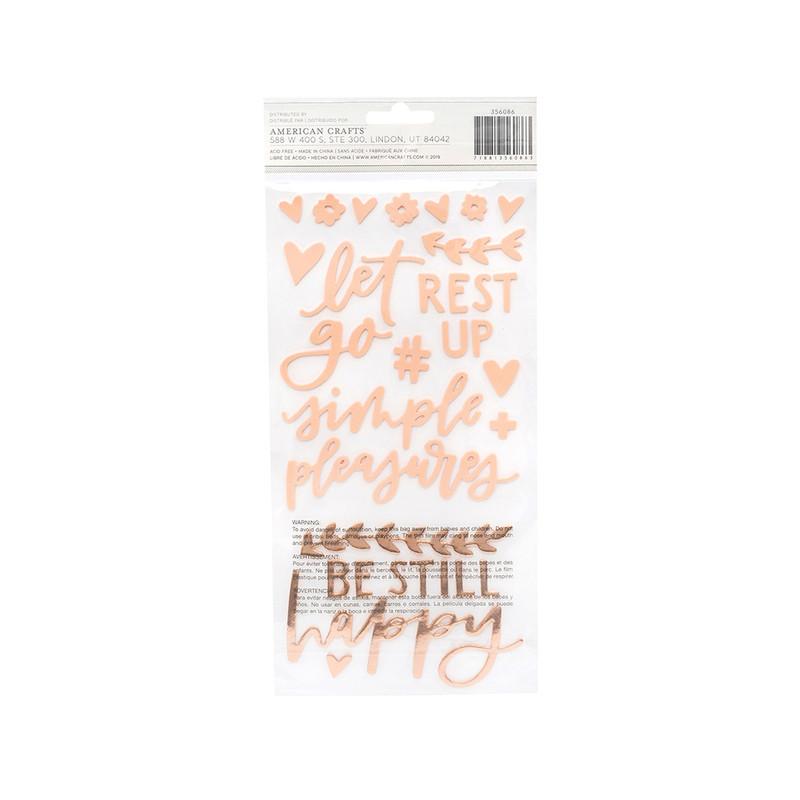 Sticker letras rose gold Willow 57 un