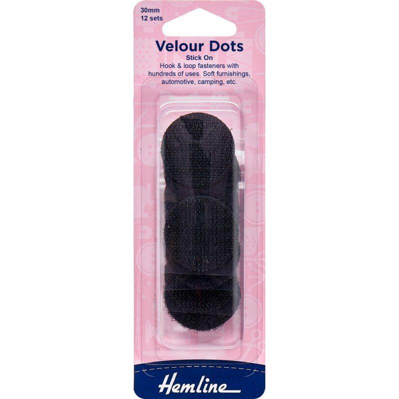 Velcro circular autoadhesivo 12 un Hemline