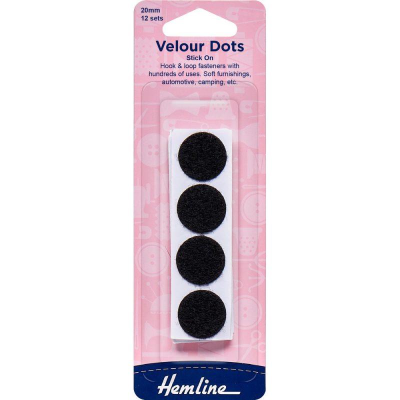 Velcro circular autoadhesivo 12 un Hemline