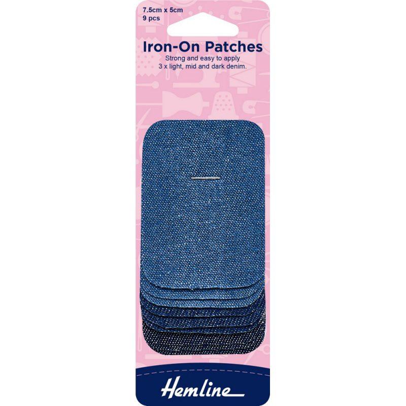 Parche Iron-on Denim Surtidos 9 un Hemline
