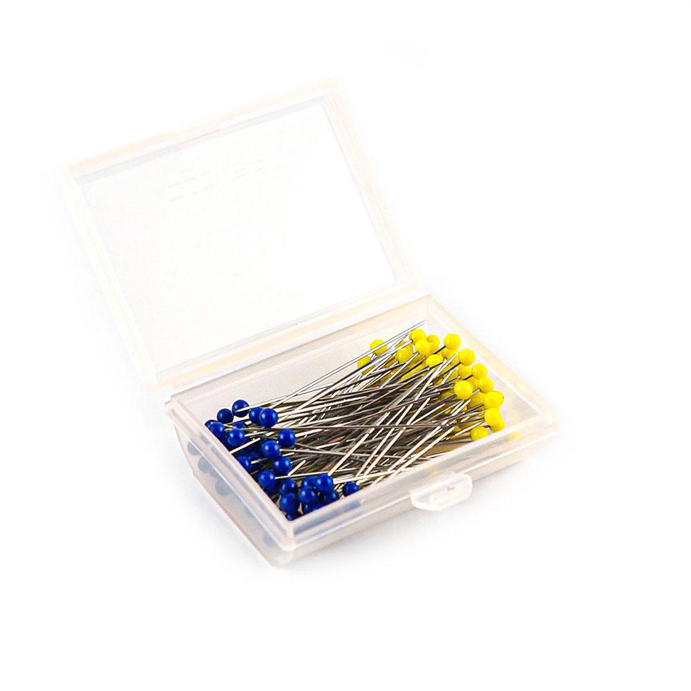 Alfileres Patchwork Amarillos y Azules 100 un