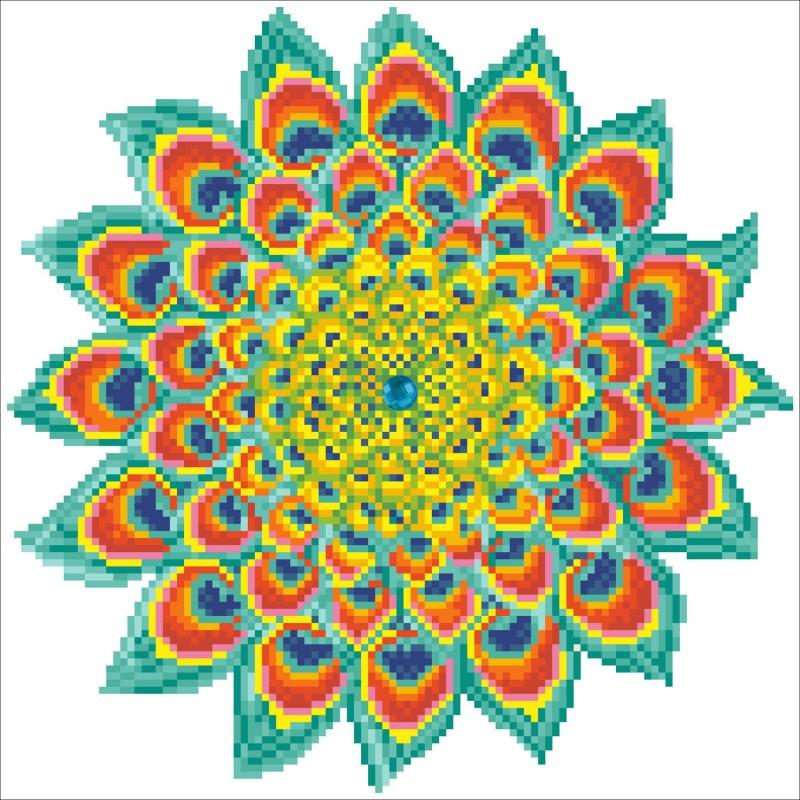 Kit d.dotz peacock mandala 28 x 35,5cm