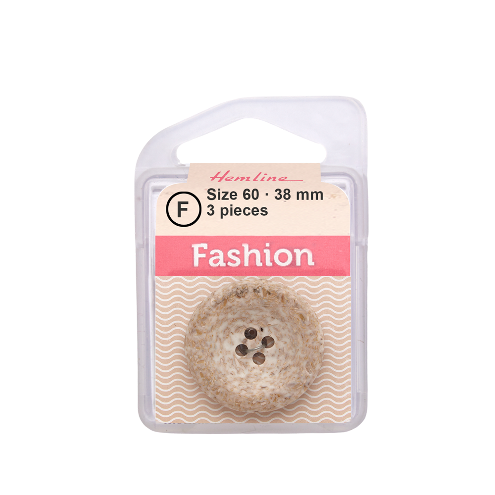 Bot&oacute;n Pl&aacute;stico Maxi Redondo Crema