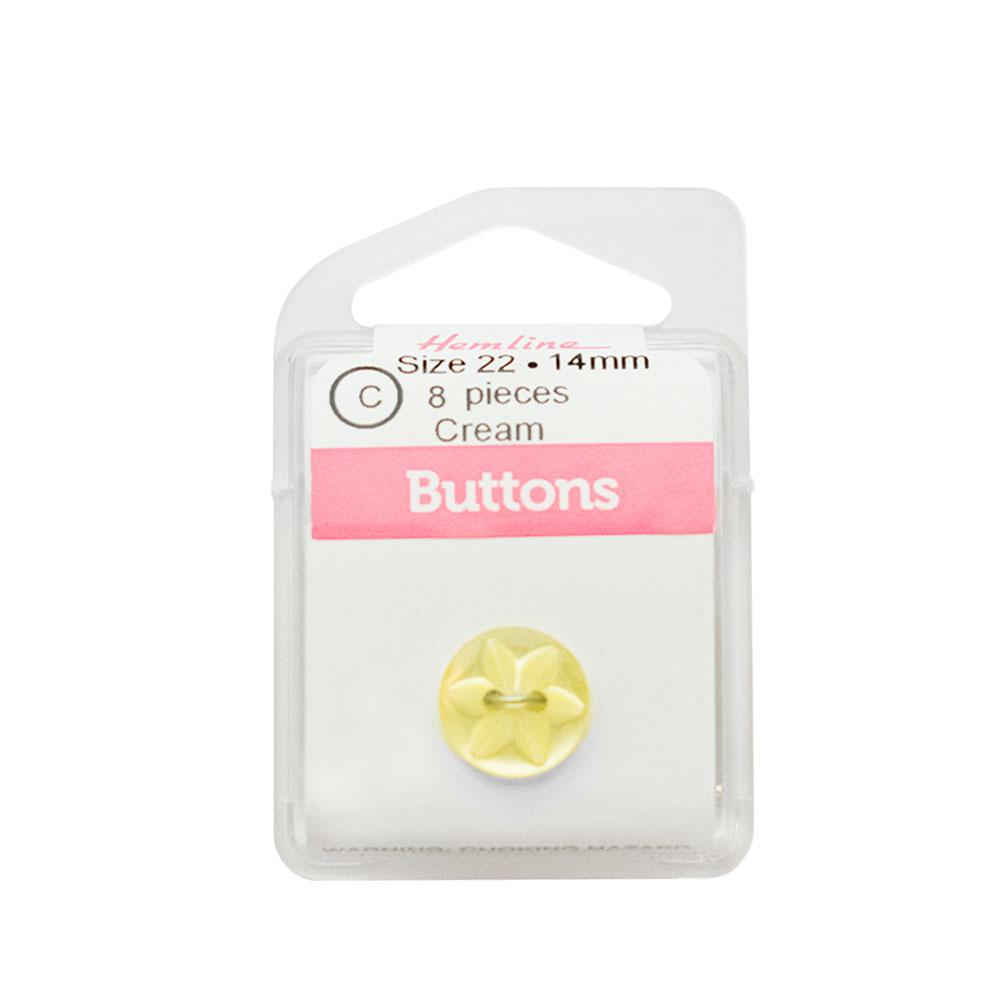 Bot&amp;oacute;n Pl&amp;aacute;stico Redondo Estrella Amarillo